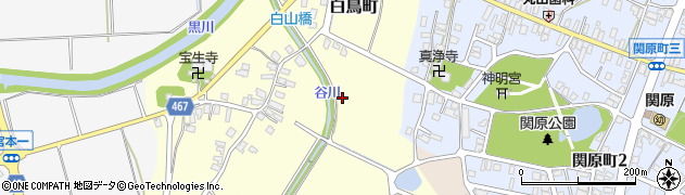 新潟県長岡市白鳥町周辺の地図