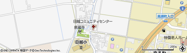 長岡市　日越児童館周辺の地図