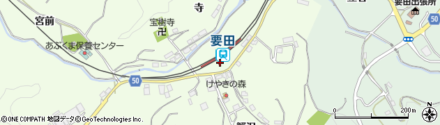 福島県田村市周辺の地図