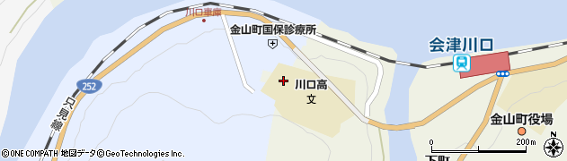 福島県立川口高等学校周辺の地図