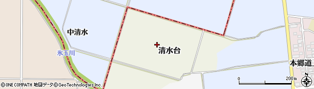 福島県会津美里町（大沼郡）清水台周辺の地図