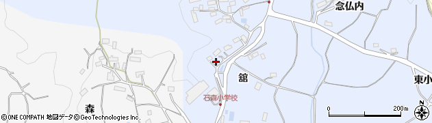 福島県田村市船引町石森舘25周辺の地図
