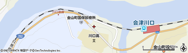 福島県金山町（大沼郡）川口（船渡ノ上）周辺の地図