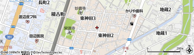 新潟県長岡市東神田周辺の地図