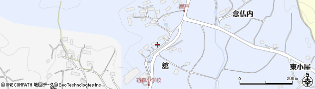 福島県田村市船引町石森舘周辺の地図