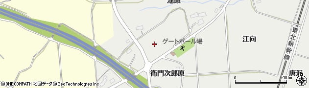 福島県郡山市日和田町梅沢（衛門次郎）周辺の地図