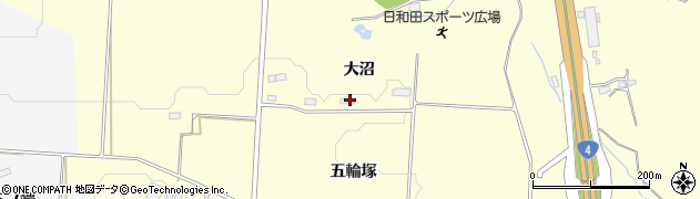 福島県郡山市日和田町（大沼）周辺の地図