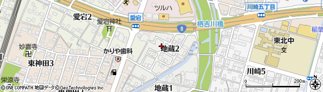 新潟県長岡市地蔵2丁目周辺の地図