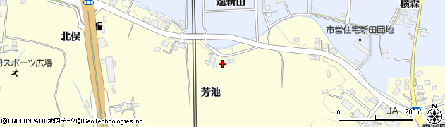 福島県郡山市日和田町（芳池）周辺の地図