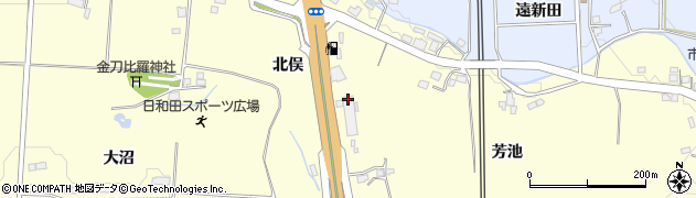 福島県郡山市日和田町北俣周辺の地図