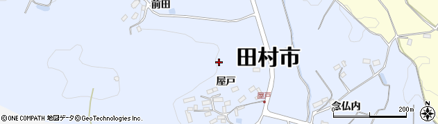 福島県田村市船引町石森（屋戸）周辺の地図