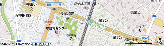 新潟県長岡市東新町周辺の地図