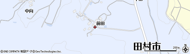 福島県田村市船引町石森前田周辺の地図