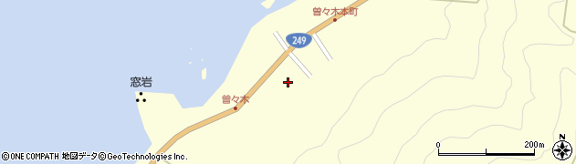 石川県輪島市町野町（曽々木カ）周辺の地図