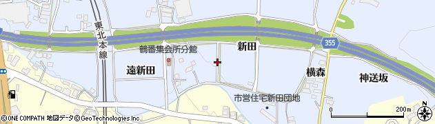 福島県郡山市日和田町高倉（新田）周辺の地図