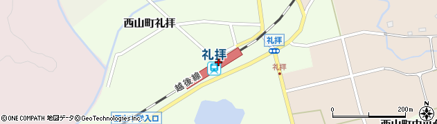 礼拝駅周辺の地図