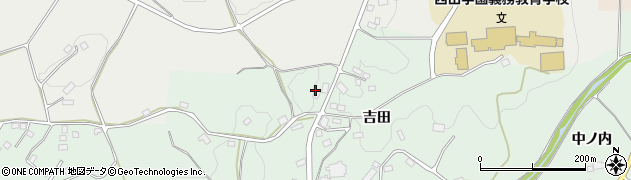福島県郡山市西田町三町目（鍋焼田）周辺の地図