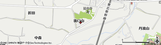 福島県郡山市日和田町梅沢（後口山）周辺の地図