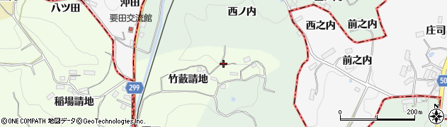 福島県田村市船引町要田（竹藪請地）周辺の地図
