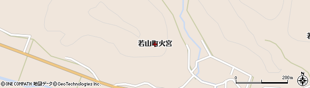 石川県珠洲市若山町（火宮）周辺の地図