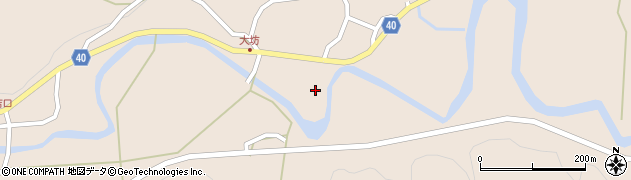 石川県珠洲市若山町（大坊え）周辺の地図
