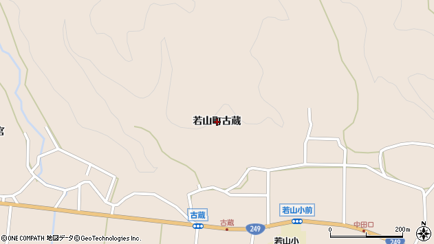 〒927-1239 石川県珠洲市若山町古蔵の地図