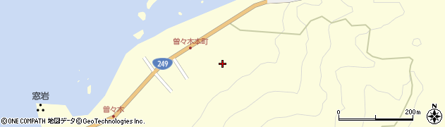 石川県輪島市町野町（曽々木ウ）周辺の地図