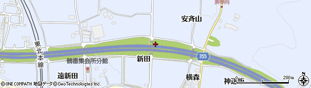 福島県郡山市日和田町高倉（安斉池）周辺の地図