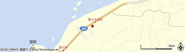 石川県輪島市町野町曽々木エ91周辺の地図