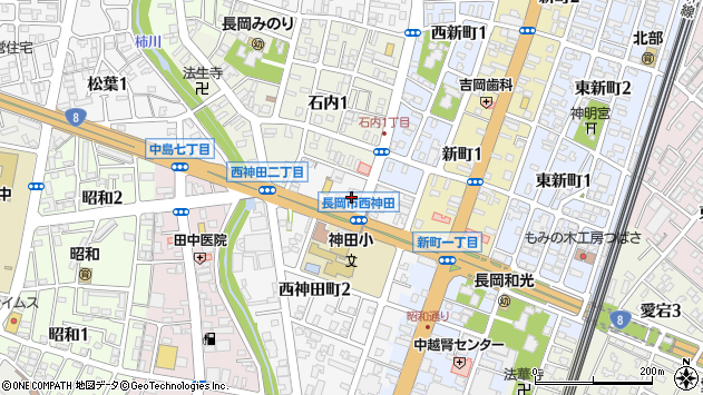〒940-0051 新潟県長岡市西神田町の地図