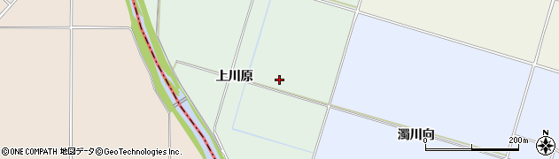 福島県会津若松市北会津町西後庵（上川原）周辺の地図