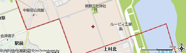 福島県会津若松市北会津町上米塚（梶田）周辺の地図
