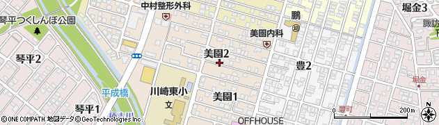 新潟県長岡市美園周辺の地図