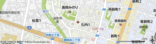 新潟県長岡市石内周辺の地図