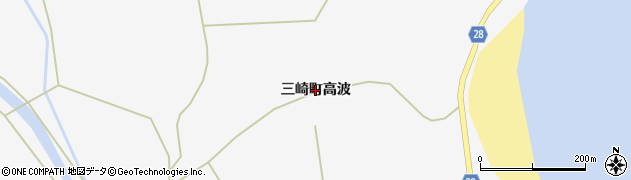 石川県珠洲市三崎町（高波）周辺の地図