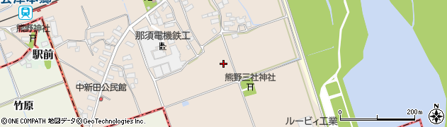 福島県会津若松市北会津町上米塚（上侭下）周辺の地図