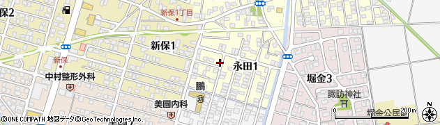 新潟県長岡市永田1丁目周辺の地図