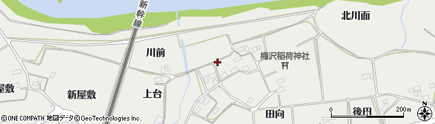 福島県郡山市日和田町梅沢東周辺の地図
