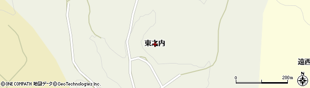 福島県田村市常葉町西向（東之内）周辺の地図