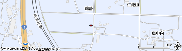 福島県郡山市日和田町高倉（鶴番）周辺の地図