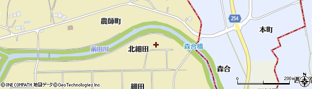 福島県双葉町（双葉郡）両竹（北細田）周辺の地図