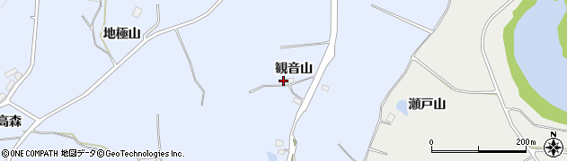 福島県郡山市日和田町高倉観音山周辺の地図