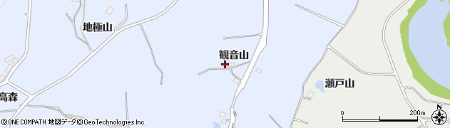 福島県郡山市日和田町高倉（観音山）周辺の地図