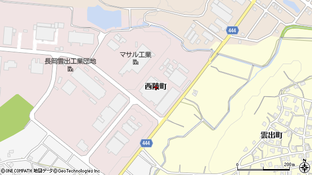〒940-2045 新潟県長岡市西陵町の地図