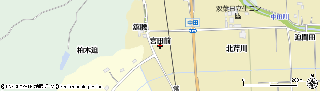 福島県双葉郡双葉町中田宮田前周辺の地図