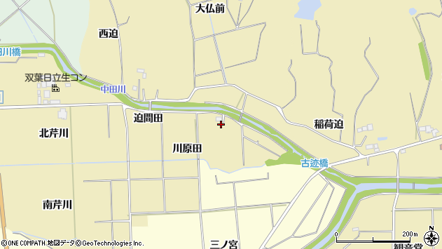 〒979-1462 福島県双葉郡双葉町中田の地図