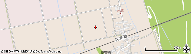 福島県会津若松市北会津町上米塚（下侭下）周辺の地図