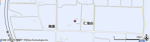 福島県郡山市日和田町高倉（仁池山）周辺の地図