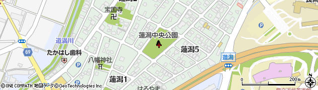 蓮潟中央公園周辺の地図