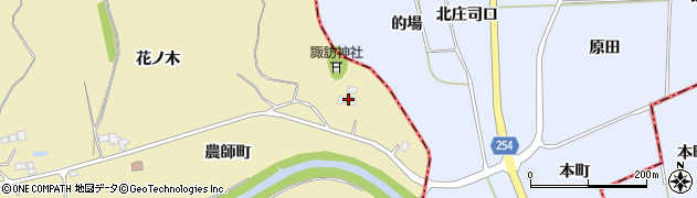 福島県双葉町（双葉郡）両竹（花ノ木）周辺の地図
